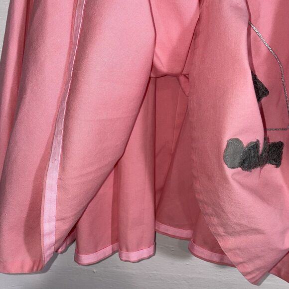 Vintage 1950s Style Pink Poodle Skirt Handmade Full Circle Rockabilly Size S - Picture 4 of 9